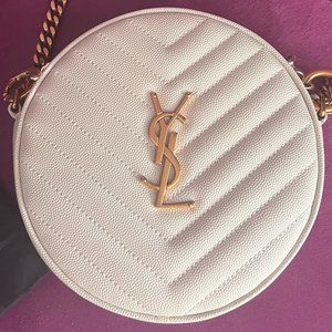 SAINT LAURENT Vinyle Round Camera Bag